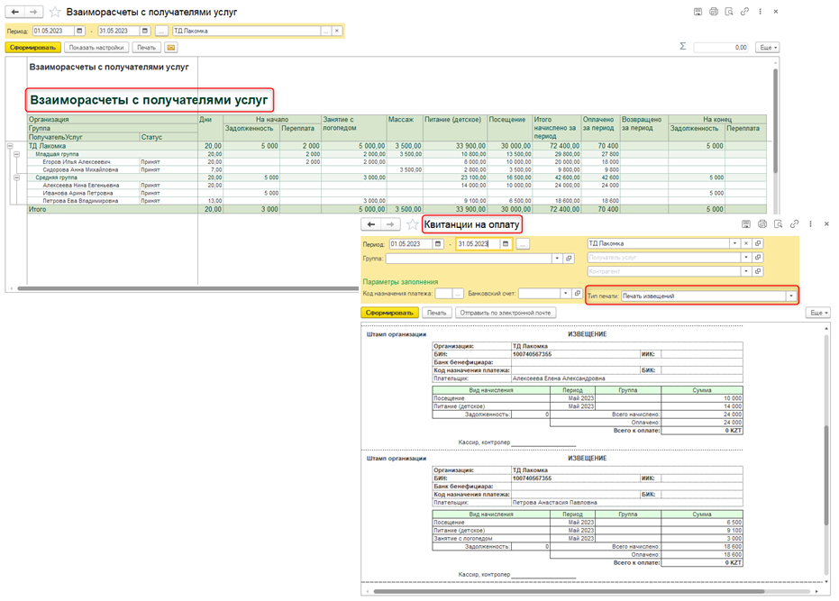 Специализированная отчетность